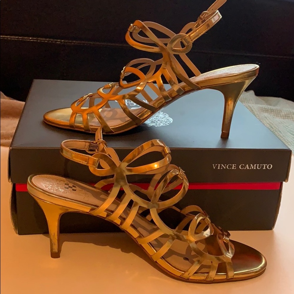 Gold Vince Camuto heels